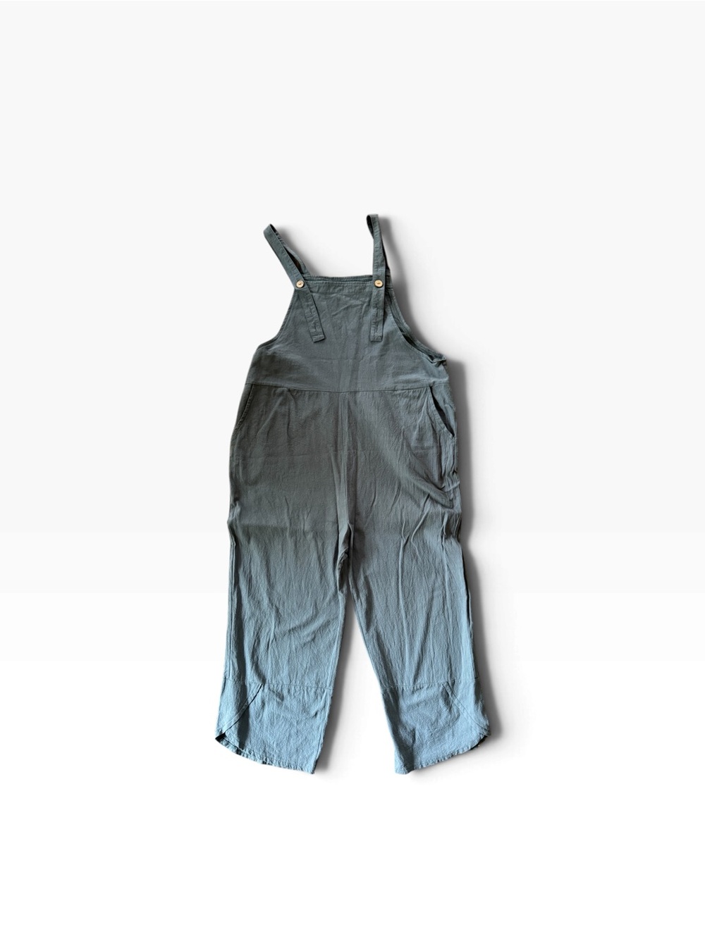 Women’s Blue Cotton Blend Overalls